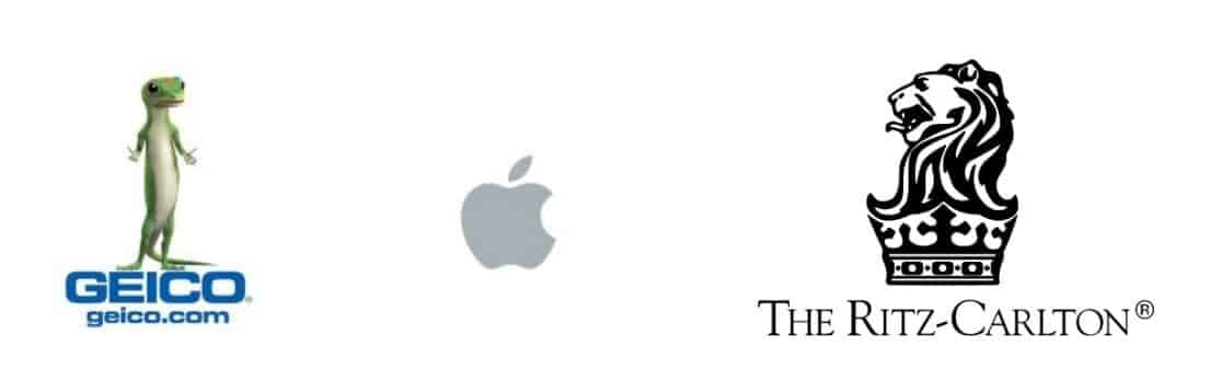 Geico Gecko Apple logo Ritz Carlton