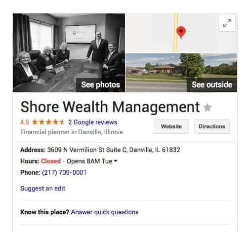 Google Business Profile Listing 1