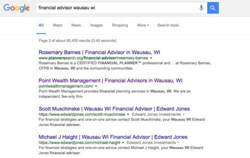 FINANCIAL ADVISOR WAUSAU WI