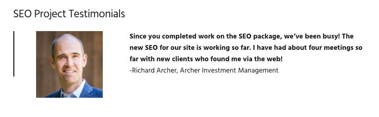 SEO Testimonial