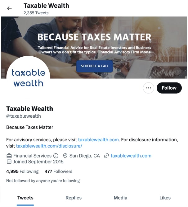 Twitter Profile - Ta%able Wealth`